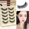 Cosplay Black Thin Full Strip False Eyelashes with Cotton Stem - 009 Natural Style for Double Eyelids