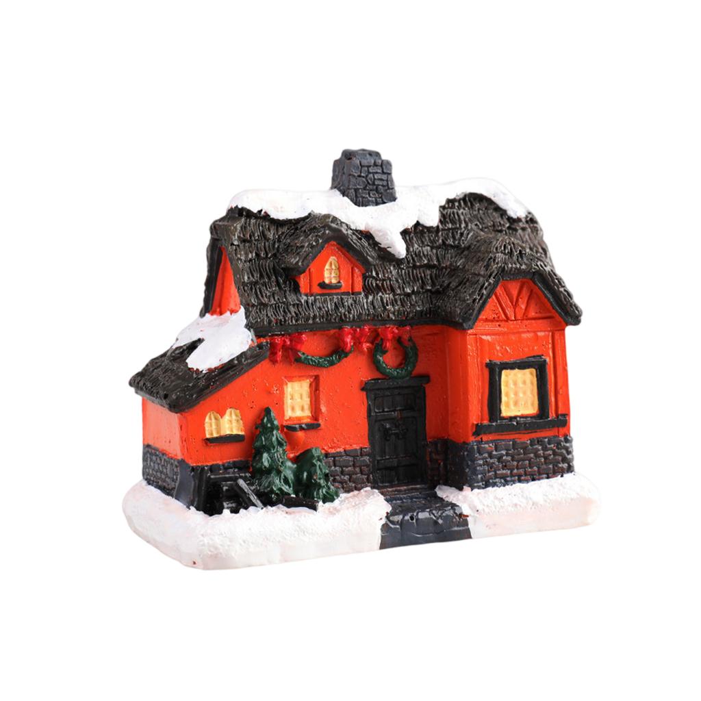 Рождественская деревня Светодиодная освещенная деревня, Коллекция рождественской деревни Декор для комнаты в помещении Коллекционные здания