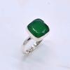 Green Onyx Gemstone Silver Ring For Women,  925 Sterling Silver Handmade Unique Jewelry, Valentines Day Gift For Her