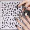 Наклейки для дизайна ногтей-бабочки 5D бронзовое серебро Аврора лазерное украшение для ногтей своими руками