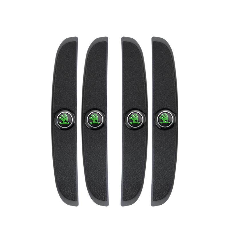 AAFQ1 4Pcs Rubber Anti Collision Strip Car Door Rearview Mirror Protector Stickers For Skoda Mk3 Yeti Kamiq Kodiaq Karoq Octavia Fabia