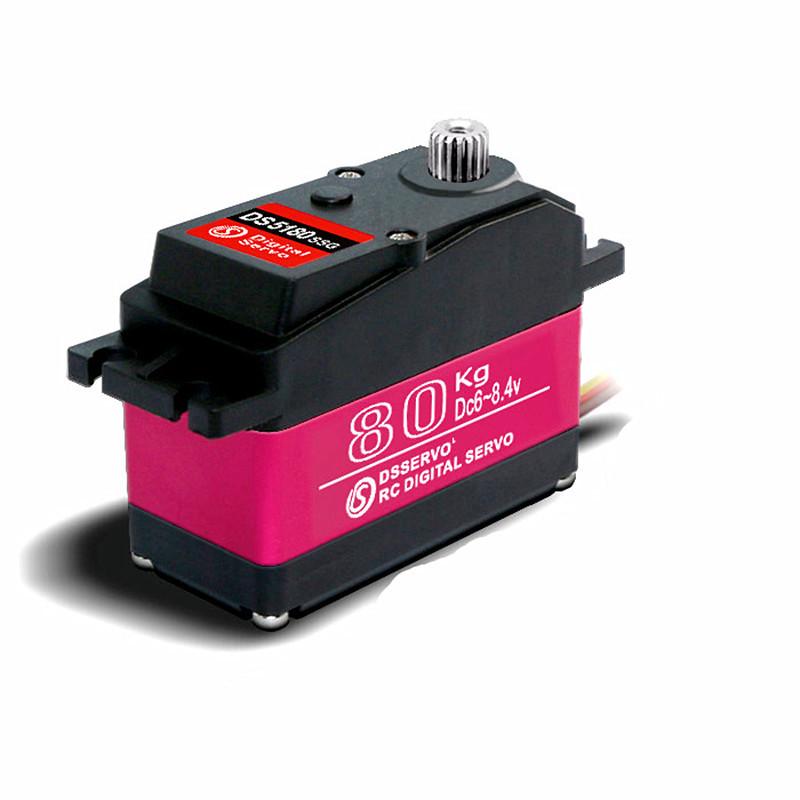 Водоустойчивый сервопривод DS5180 80kg SSG большой/DC 6~8.4v HV цифровой сервопривод Rc с высоким крутящим моментом для 1:5 ГСП ХПИ
