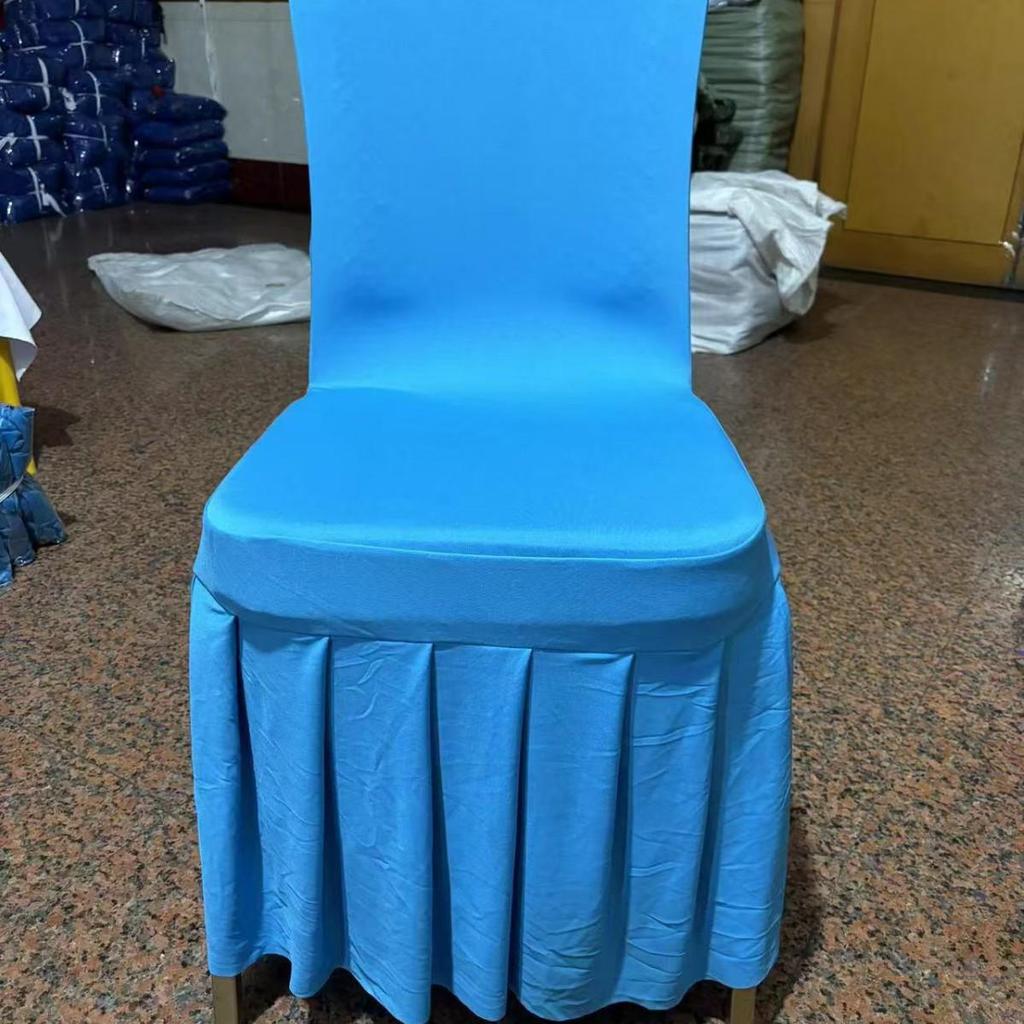 Утолщенная Эластичная Плиссированная Юбка Чехол на Стул для Свадеб и Конференций