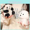 Charming Skirted Plush Panda Keychain 12cm Super Soft Pp Cotton Filling Ideal Gift