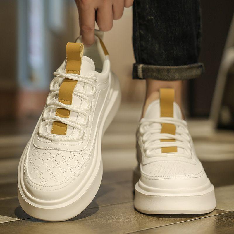 Xiaobai men's shoes new winter breathable casual board shoes men's white shoes non-slip thick-soled versatile sports shoes