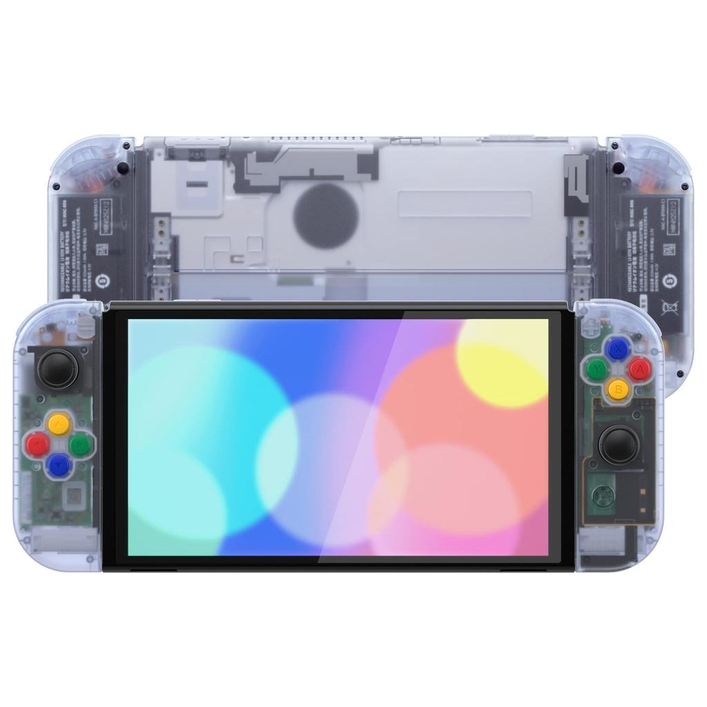 Не основной корпус Переключатель Переключатель совместим с OLED-контроллером Joycon Прозрачная задняя панель из материала совместима с Переключатель OLED ПК Переключатель поставляется