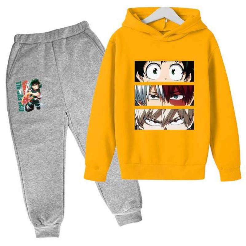 Kids Sportswear Kids My Hero Academia Clothing Sets Baby Boy Girls Fashion Anime Suits Cartoon Hoodie Sweater+pants