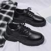 Весна новая дышащая водонепроницаемая поварская обувь мужская трендовая универсальная нескользящая черная кожаная обувь повседневная рабочая обувь