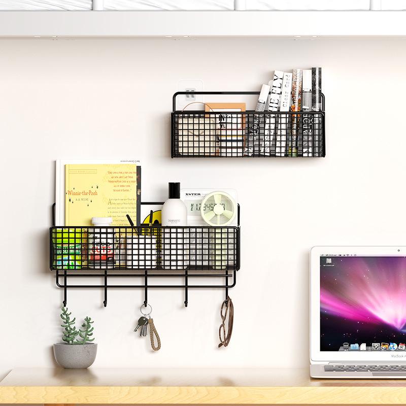 Бесследная настенная полка для хранения для спальни, ванной комнаты и кухни – Легко устанавливаемые подвесные полки
