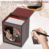 Photo Storage Box Amber Acrylic Sunproof Picture Holder with Magnetic Suction Sliding Cover Dust Photo Display Organizer Box