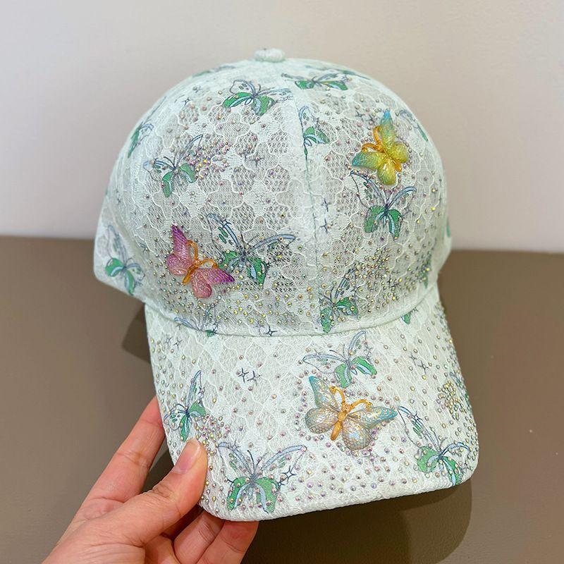 Новая кружевная шляпа со стразами и цветами, летняя бейсболка с затемнением и принтом тай-дай, защита от солнца для путешествий на весну и лето, бейсболка с бриллиантами