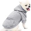 Dog Hoodie Autumn Winter Clothes Coat Gray Outfit Trendy Sweatshirt Pet Clothing