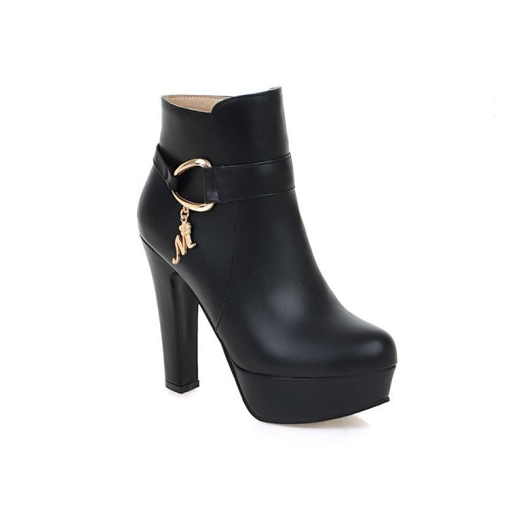 Элегантные короткие ботинки, женская обувь, осенне-зимние женские ботильоны на платформе, милые женские туфли на каблуке для вечеринок черного, белого, розового цвета