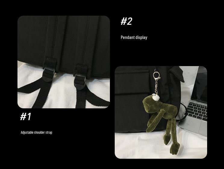 Женский рюкзак в корейском стиле: Модная, Многоцелевая, Вместительная нейлоновая наплечная сумка для колледжа и путешествий