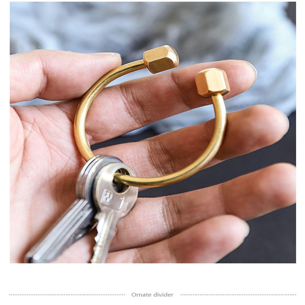 Unique Buckles DIY Craft Tools Jewelry Accessories Pendant Brass Keychain Key Ring