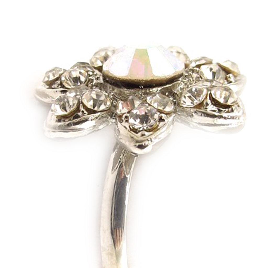 Les Trésors De Lily [C4029] - Кольцо с белым кристаллом «Флора»