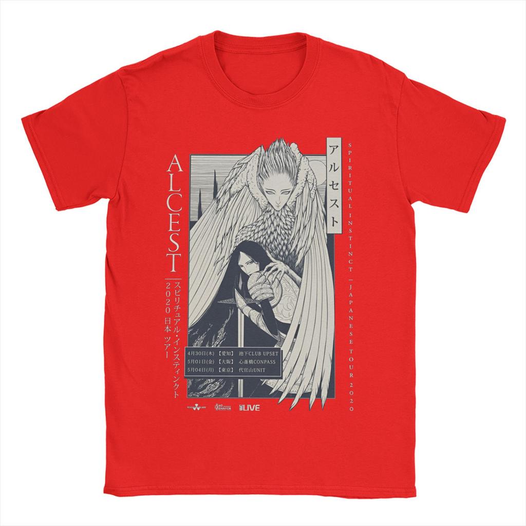 Мужская футболка Французская группа ALCEST Новинка Хлопковые футболки с коротким рукавом Музыкальная футболка Круглый вырез Одежда Идея подарка