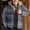 Мужская куртка с клетчатым принтом, мужская весенне-осенняя повседневная трендовая куртка на молнии с капюшоном