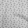 Cotton Flex Gray Fabric Floral & Puppies Sewing Material Print Fabric By The Yard 40 Inch