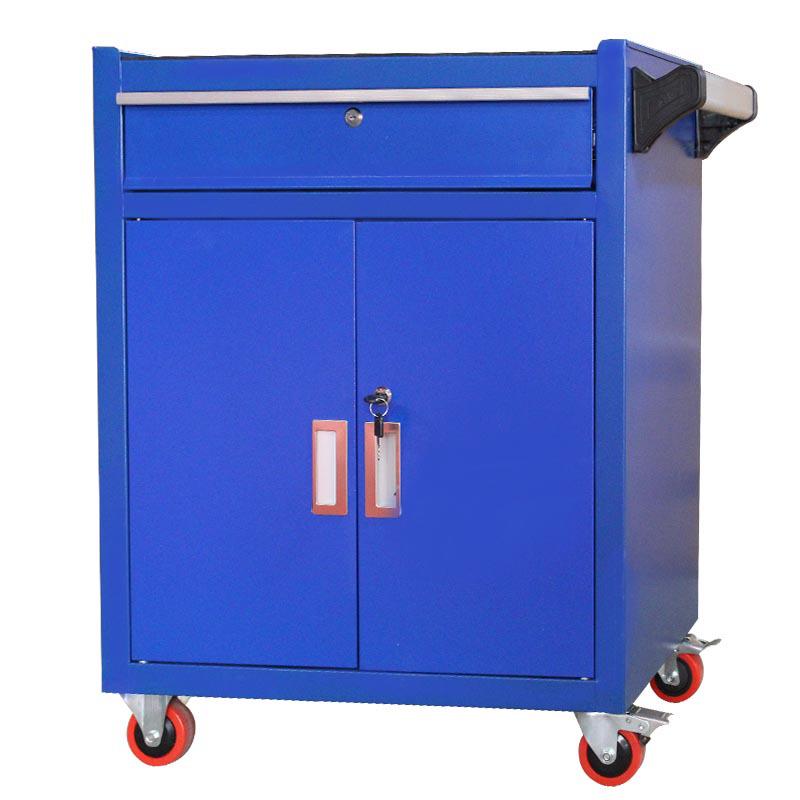 Heavy-Duty Workshop Tool Cabinet with Drawer - Hand-Pushed Cart and Tool Storage