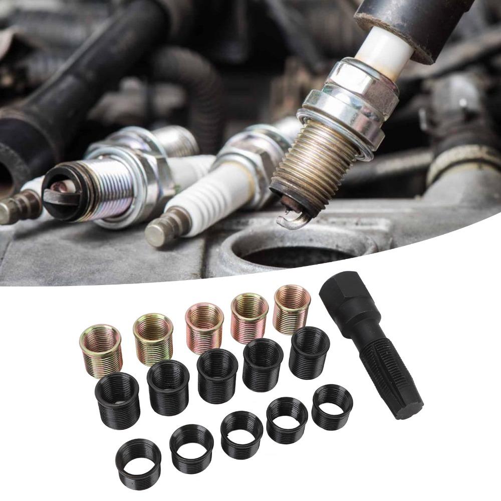 16PCS M16x1.25 Tap Spark Plug Hole Repair Kit Cylinder Head Thread Repair Spark Plug Thread Repair