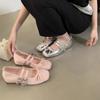 Fashion Spring Rhinestone Inner Heightening Women's Ballet Flats Fashionable and Elegant Round-toe Shoes Women's Soft-soled Ballet Shoes