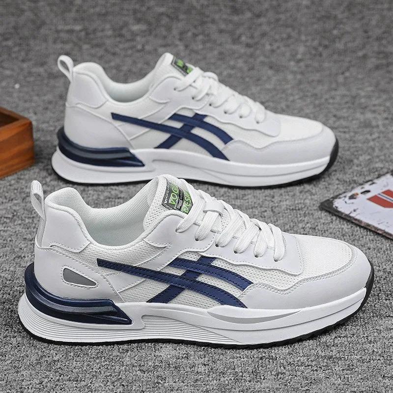 Men'S Sneakers Breathable Casual Shoe Lace Up Sport Running Shoes For Men Tennis Shoes Baratos Liquidación Envios Gratis