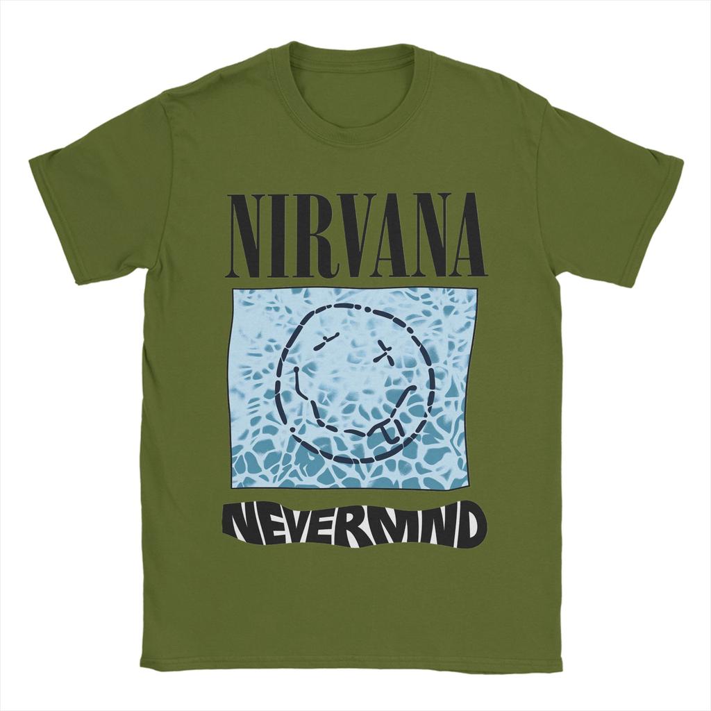 Popular Album Nevermind Pure Cotton T Shirt For Unisex Summer Awesome TShirts O Neck Hip Hop Tee Shirt Oversized Print Tops