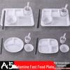 Melamine Multi-Compartment Fast Food Tray