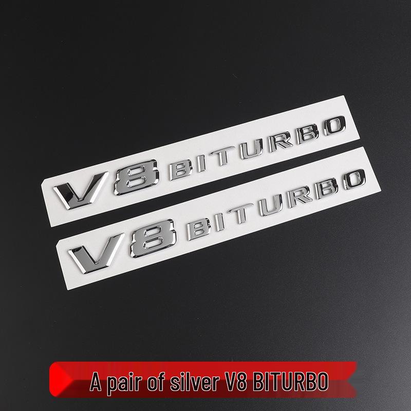 Совместимо с задним шильдиком Mercedes G63 и боковой наклейкой V8 BITURBO AMG.