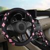 NEW Car Steering Wheel Cover Without Inner Ring, Butterfly Car Interior Steering Wheel Handle Cover, Handbrake Gear Shift Cover