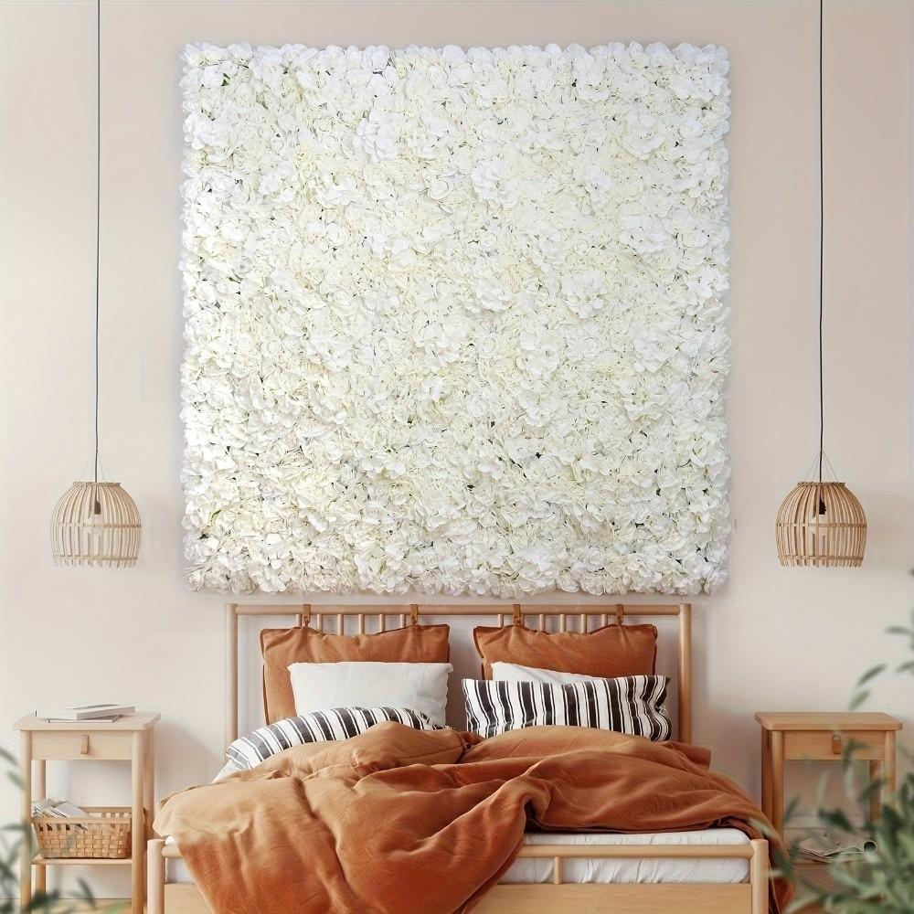 33x33cm Panel Rose Flower Wall 3D Rose Artificial Flower Backdrop  Birthday Party
