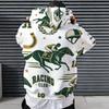 Men s Plus Size Long Sleeve Drawstring Hoodie White Mountain Tree Printed Kangaroo Pocket Pullover