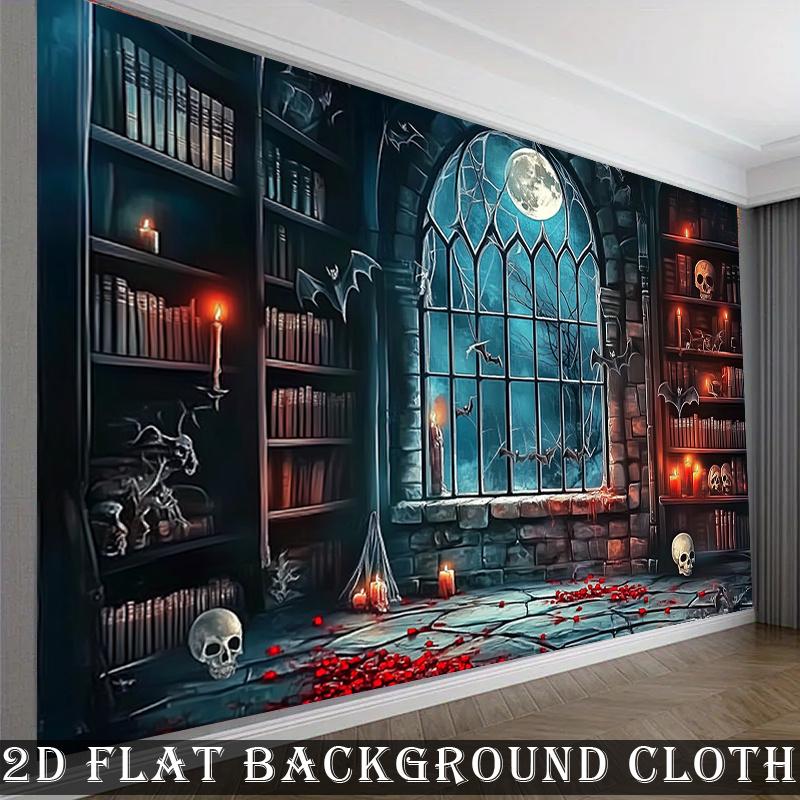 2D Plane - 2D Plane - A 2D plane banner with Gothic theme design, suitable for parties, including moonlight windows