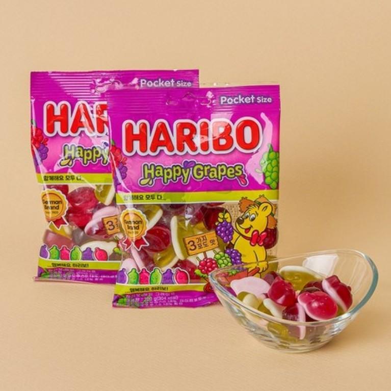 Haribo Счастливый Виноград 100 г, корейские закуски