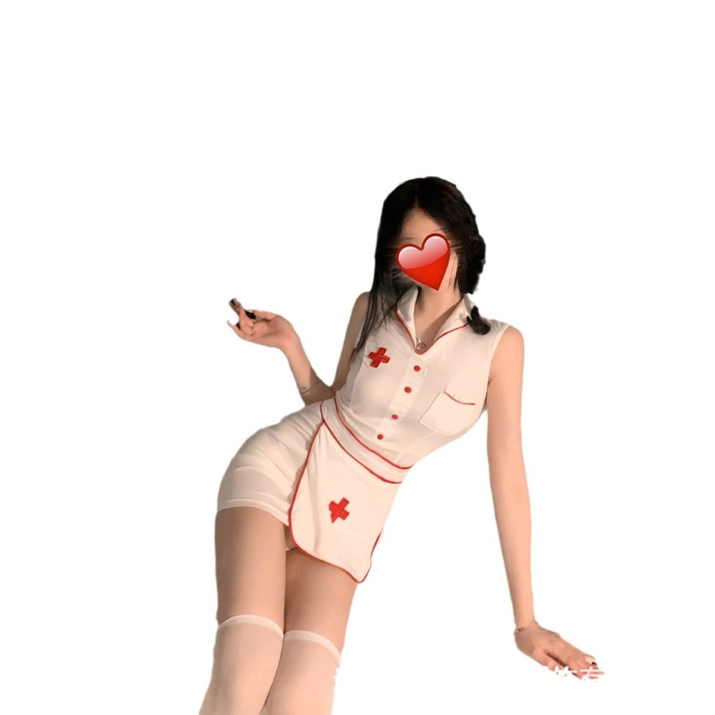Right night sexy erotic underwear pure desire pajamas uniform qqny clothes female white nurse cos suit