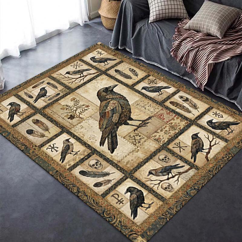 2025 New Crow Decoration Carpet Rug for Living Room Bedroom Home Sofa Decoration,Kids play Non-slip Floor Mat51