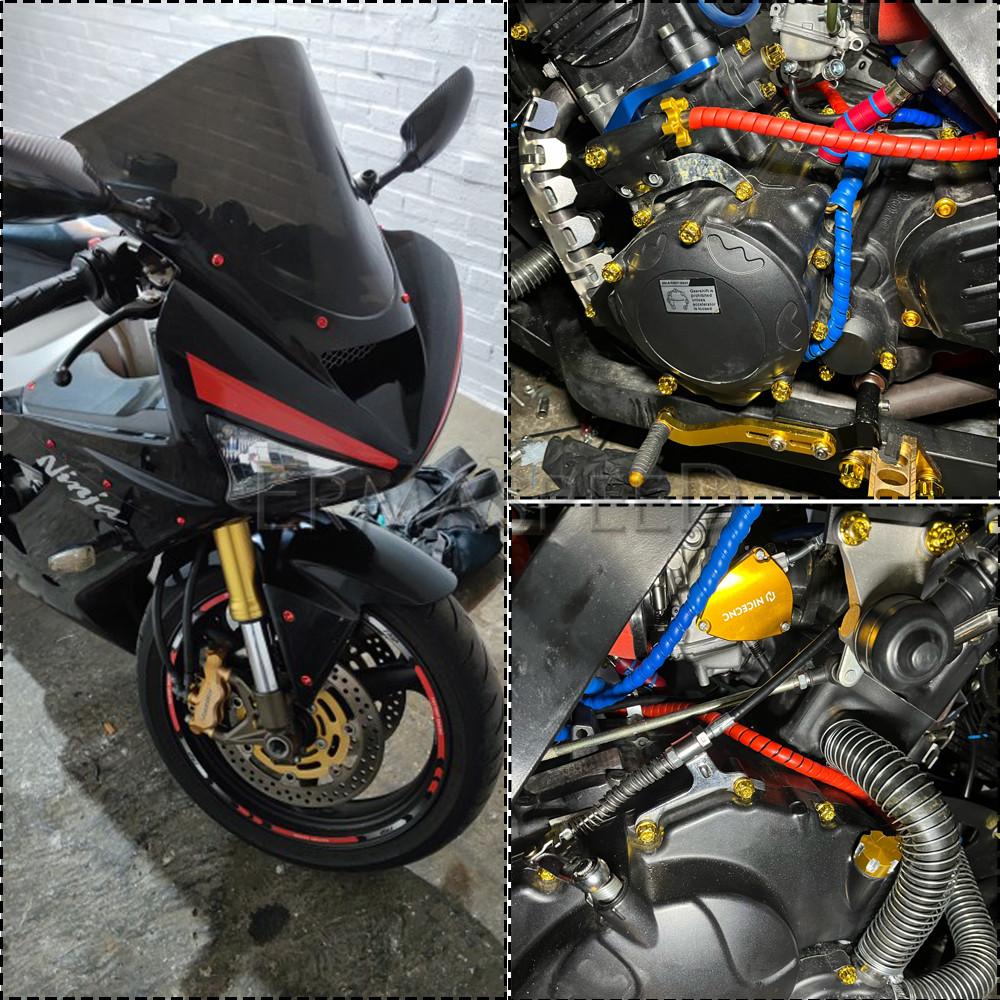 Для Z1000 Z250 Z400 Z650 Z800 Z900 Ninja 177 шт. комплект болтов для обтекателя мотоцикла M5 M6, винты для ветрового стекла, крепеж, болты для обтекателя