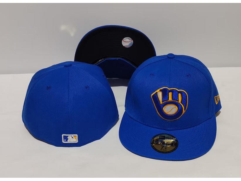 Бейсболка Milwaukee Brewers с закрытой задней частью, вышивкой, для защиты от солнца