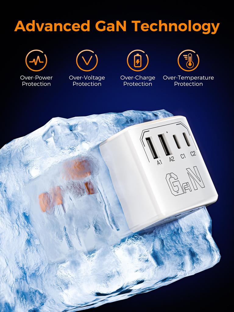 Настенная розетка адаптера питания для путешествий по всему миру из Австралии в Европу, Германию, Исландию, Великобританию