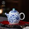 Ручной расписной сине-белый каменный чайник из Цзиндэчжэня