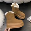 Fashion New Fashion 8CM Winter Snow Boot Snon-slip Ladies Boots Tube Thickened Cotton Warm Fur Platform Shoes Women Winter Short Boots
