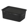 1/6Pcs Storage Baskets with Lid Large Capacity Hollow Breathable Design Stackable Decorative Storage Bin Toys Container