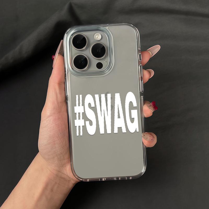 Black And White Swag Phone Case For IPhone 17 17Air 11 12 13 14 15 16 17 Pro Max 16 Plus Cover Funda Bumber Coque