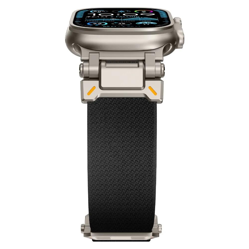 Спортивный нейлоновый ремешок для Apple Watch Ultra 2 49 мм 45 мм 46 мм 44 мм Роскошный металлический браслет для IWatch Series 10 9 8 7 SE 6 5 Мягкий ремешок