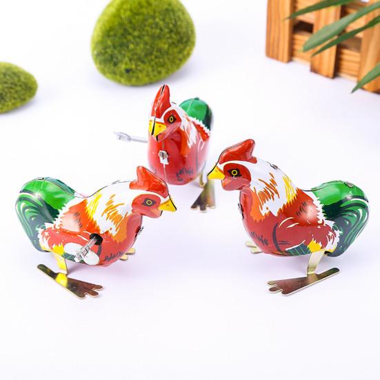 1/4 шт. заводная игрушка в виде животного ностальгическая винтажная детская взрослая заводная пружина металлическая прыгающая лягушка петух крыса кролик игрушка сувениры для вечеринки
