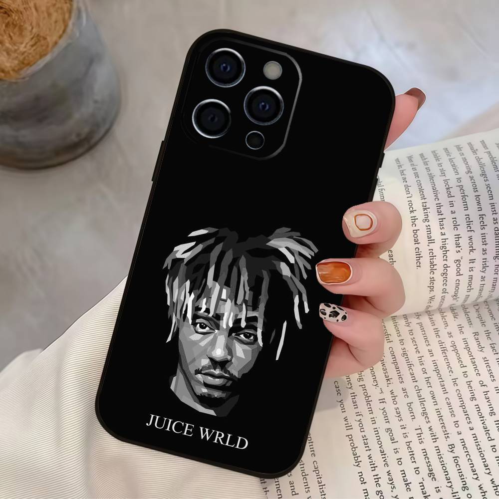 Чехол для телефона рэпера 999 J-Juice W-WRLD для iPhone 17,16,15,14,13,12,11 Plus,Pro Max,XS, Мягкий черный чехол