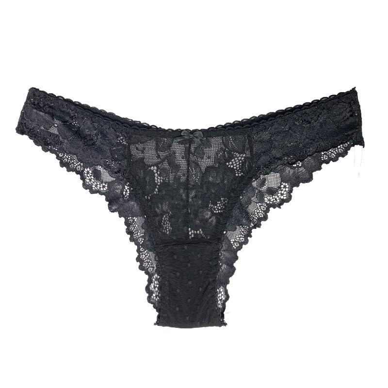 Half Hip Comfortable and Sexy Thong Panties Hot Lace Low Waist Triangle Women's Panties
