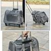 Convertible Wheeled Pet Carrier & Luxury Mobile Lounge Trolley Cat Bag One Shoulder Diagonally Across The Cat To Go Out