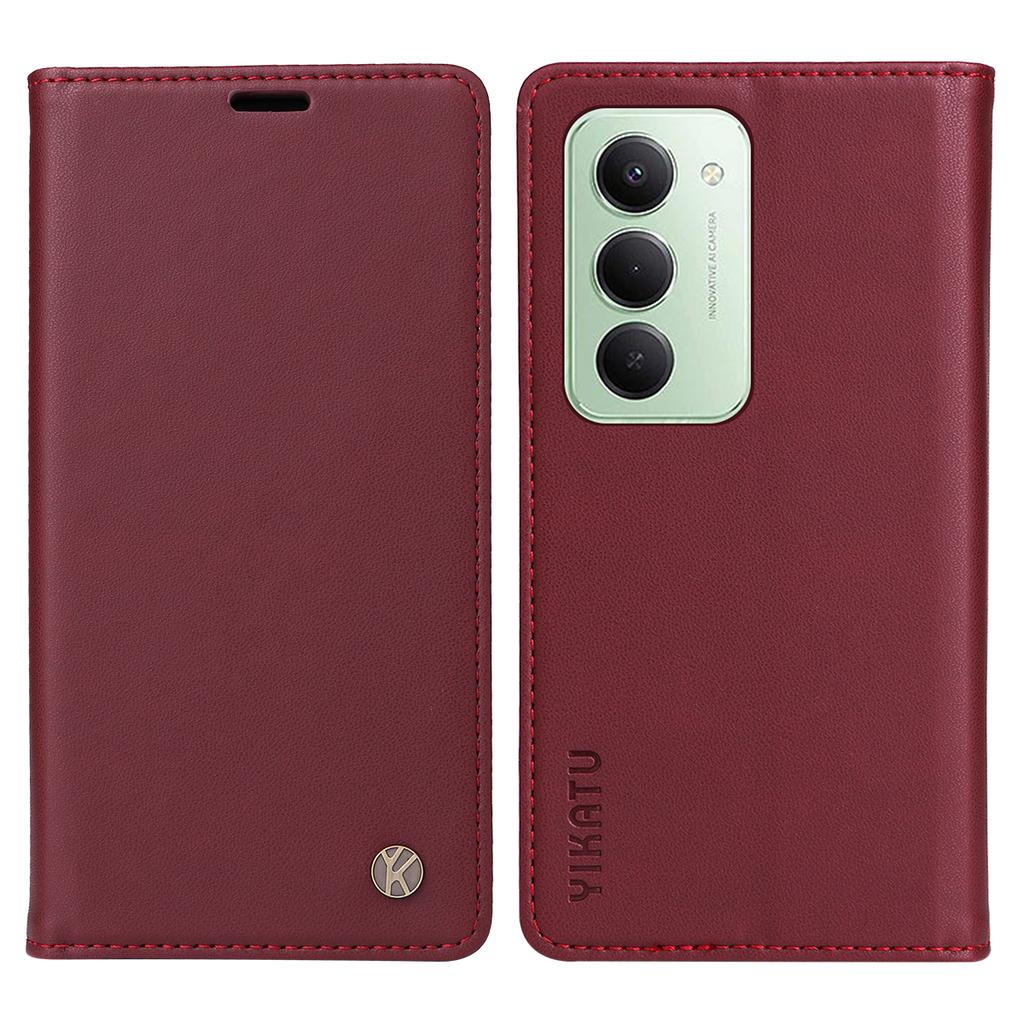 Для Xiaomi Redmi 15 5G (Глобальный) (169 мм) Чехлы для телефонов YIKATU Магнитная застежка PU кожа Мобильный чехол